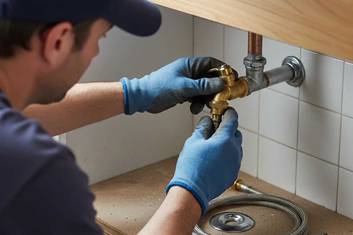 Shutoff valve and fitting work during Emergency Plumbing in Capac